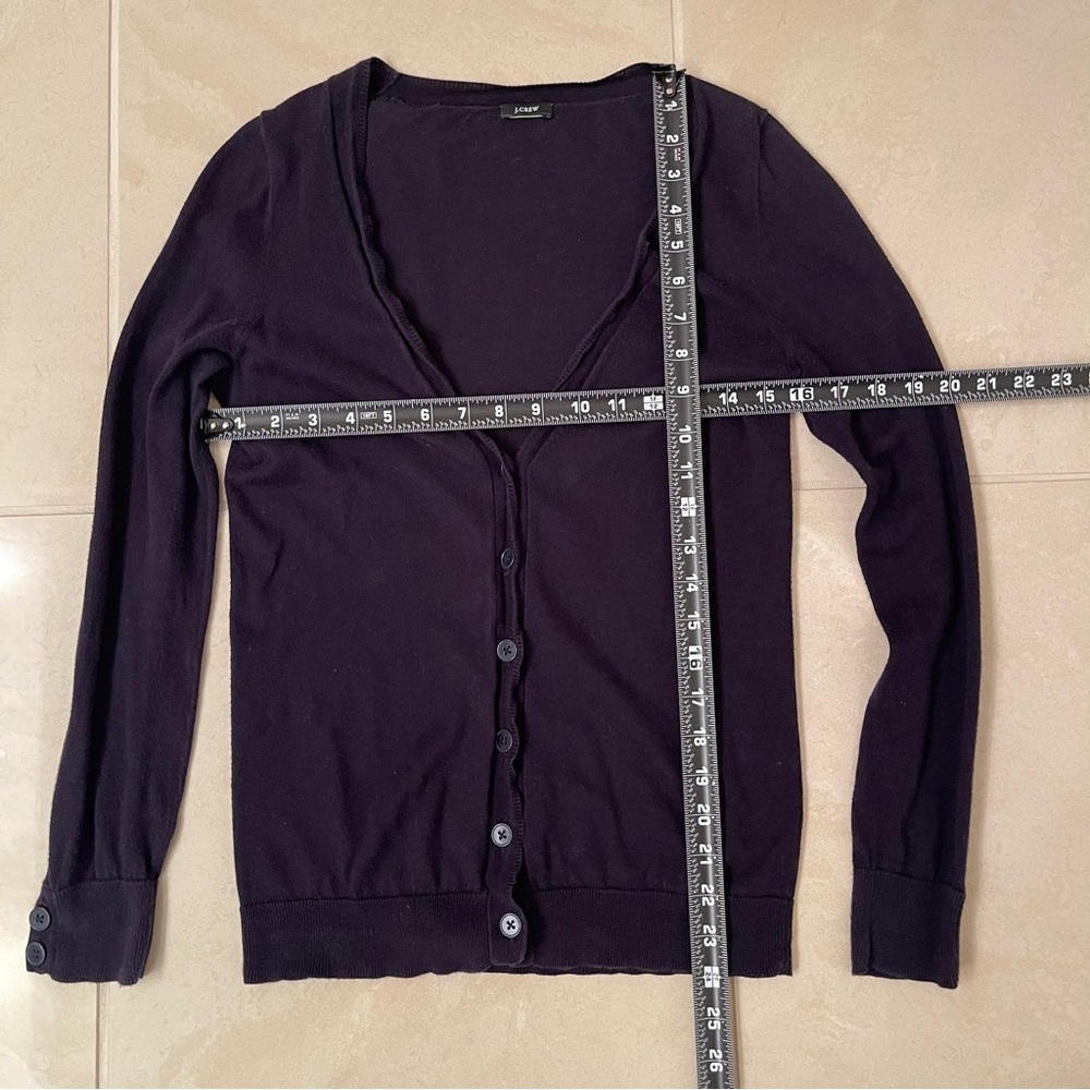 J. Crew Featherlight Thin Cardigan 100% Cotton Size Small - Picture 5 of 5
